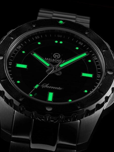 Melbourne Sorrento 200 Meter Automatic Dive Watch with White Dial, Blue Bezel #SO.42.A.3HN.03