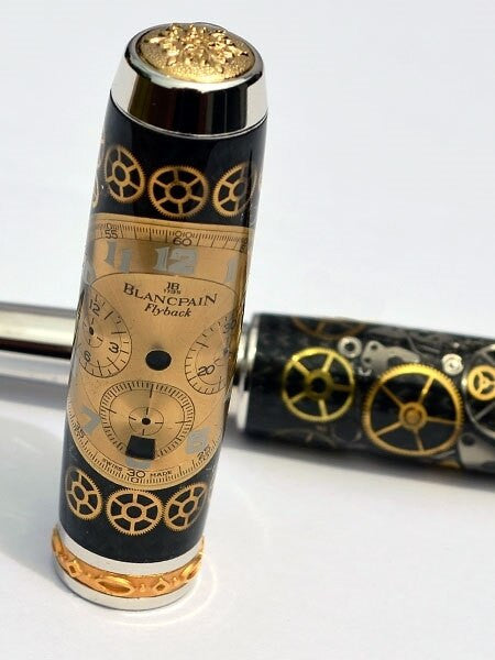 Artisan Crafted Collectable Pen made with Blancpain dial and assorted gears, cogs, screws and bridges #WPP701RB