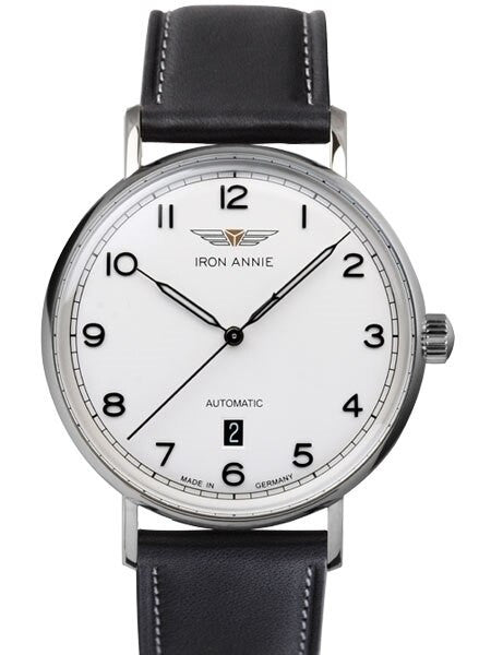 Iron Annie Amazonas Impression Swiss Automatic Dress Watch with White Dial, Date #5954-1