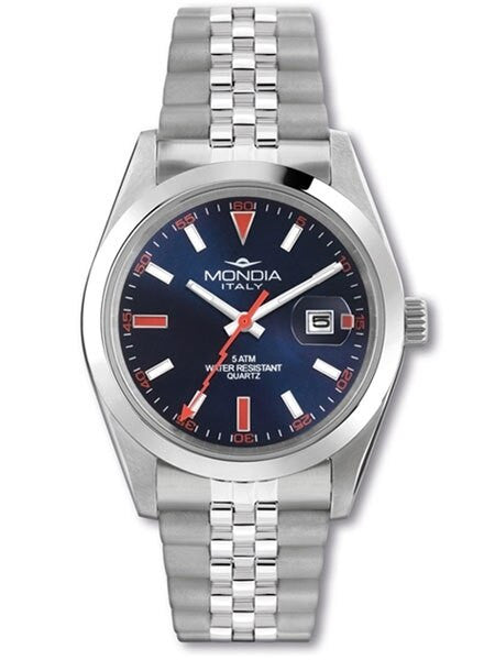 Mondia Quartz Sporty Dress Watch with Stainless Steel Bracelet #MI-742-SS-04BL-GB
