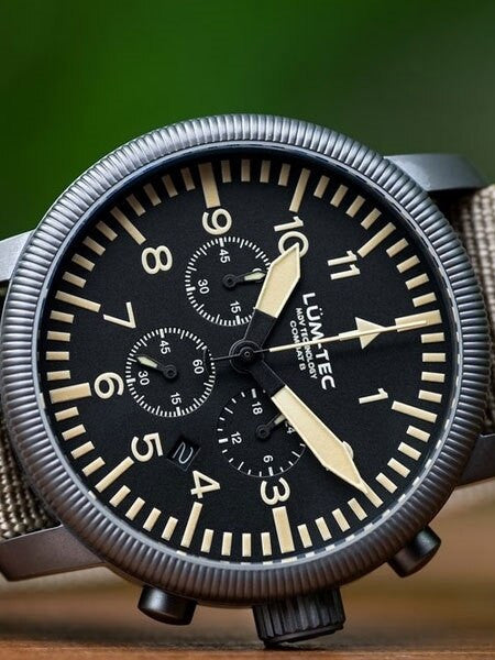 Lum-Tec Combat 44 Chronograph Watch with Double Curved Sapphire Crystal #Combat B44
