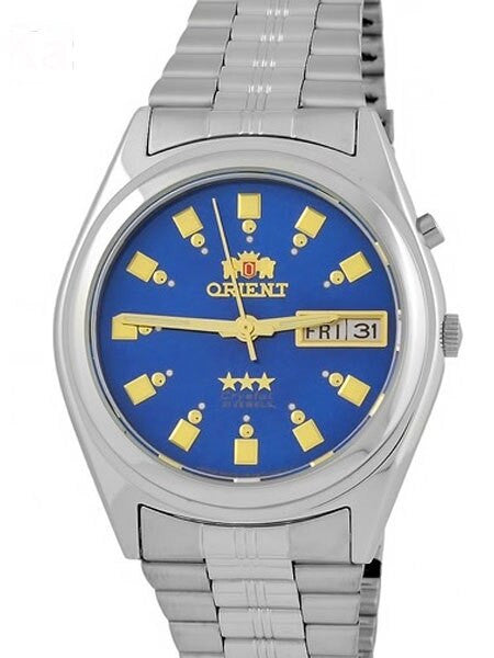 Orient Automatic Watch with Blue Dial, Day-Date and SS Bracelet #EM6Q00EJ
