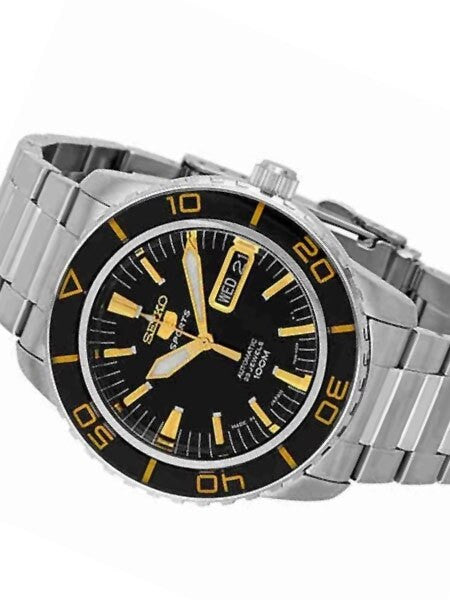 Seiko 41mm Sports 5, 23-Jewel Automatic Watch with Day and Date Window #SNZH57J1