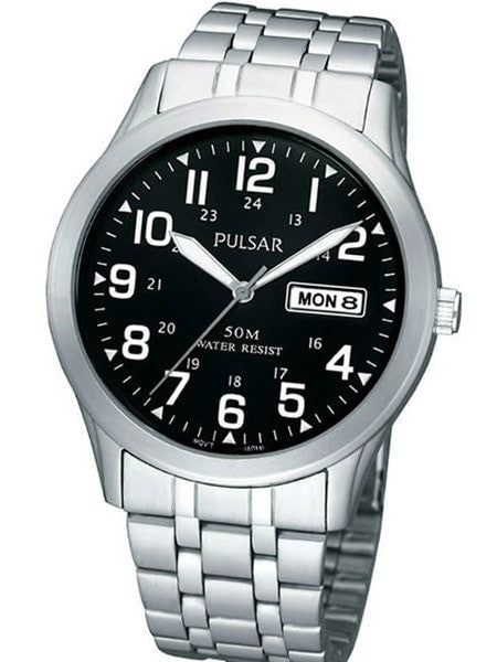 Pulsar Quartz Watch with 38mm Case, Black Dial #PXN181X