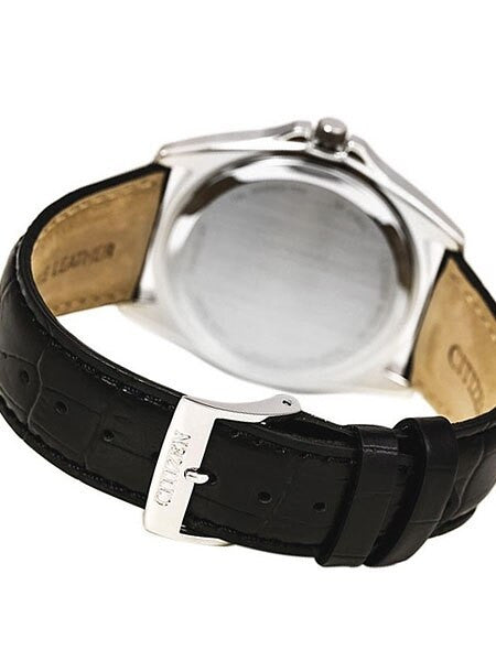 Citizen Quartz Watch with Black Dial and Leather Strap #BF0580-06E