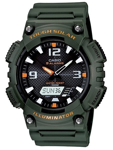 Casio Tough Solar-Light Powered World Time Chronograph Alarm #AQ-S810W-3AV