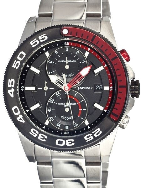 J. Springs Quartz Chronograph Watch with 60-minute Stopwatch Function and 44.6mm Case  #BFD063