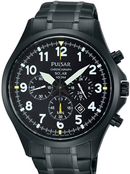 Pulsar Solar Powered Quartz Chronograph Watch with 43mm  display picture 3