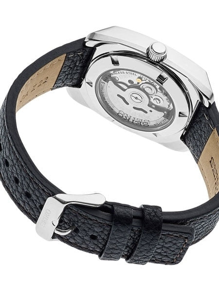 Seiko Recraft Series Automatic Watch with Stainless Steel Case, and Leather Strap #SNKP25