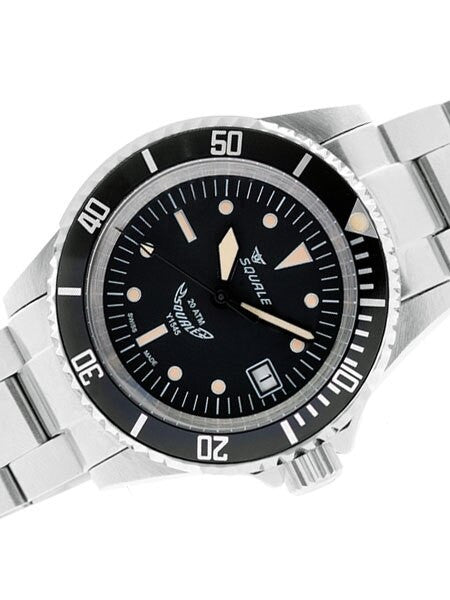 Scratch and Dent - Squale 200 meter Swiss Automatic Dive watch with Ceramic Bezel, Domed AR Sapphire Crystal #1545-ORIG