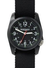 Bertucci DX3 Field Poly Resin Watch, Black Nylon Strap, Black Dial - 11015
