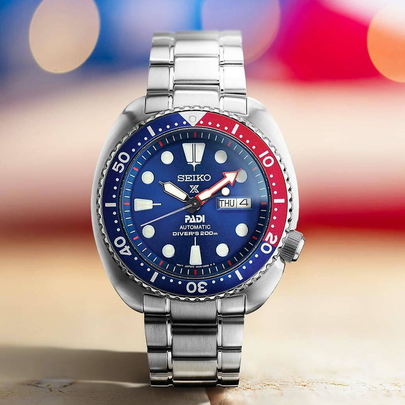 Seiko Special Edition Prospex PADI Automatic Dive Watch with Stainless Steel Bracelet #SRPE99