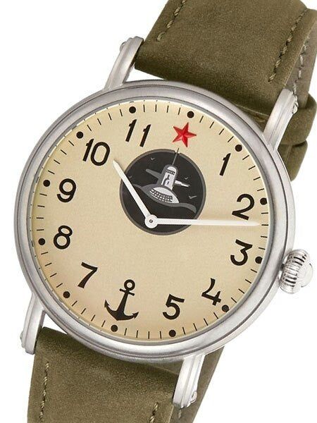 Red Star Submarine, Hand Wind Mechanical Watch with 42mm Case #6448G-C