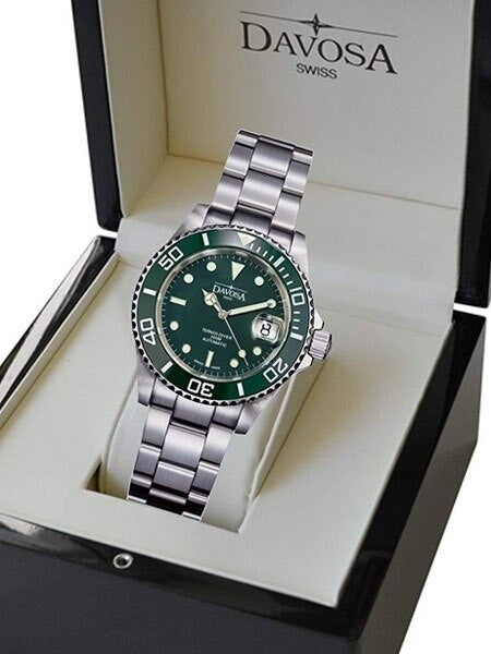 Davosa Ternos Swiss Automatic 200 Meter Dive Watch with Green Dial #16155570