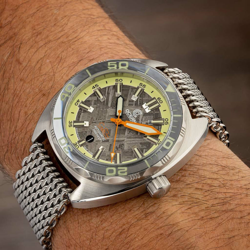 Ocean Crawler Core Diver Swiss Automatic Watch with Meteorite Dial #CD-V3-1324