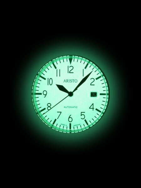Aristo 3H41 Jager 90 Swiss Automatic Watch with Luminous Dial