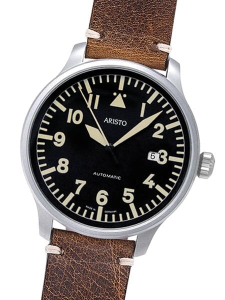Aristo 42mm Swiss Automatic Aviator Watch with Sapphire Crystal #7H102
