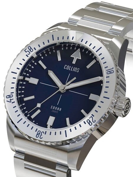 Collins SONAR Swiss Automatic, 300-M Dive Watch with 39.5mm Case and a Sapphire Crystal #CWC03