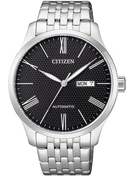 Citizen Automatic Black Dial Watch with Stainless Steel Bracelet #NH8350-59E