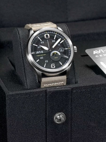 AVI-8 21-Jewel Automatic 1980's Styled Centenary Flyboy #AV-4061-01