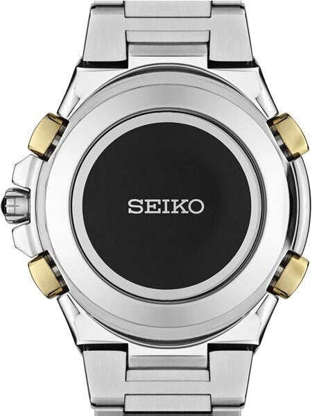Seiko Coutura Radio Sync Solar Chronograph Two-Tone Mens Watch #SSG010