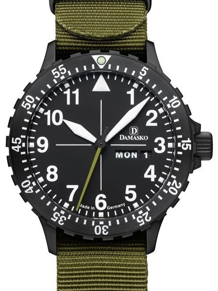 Damasko Swiss ETA Automatic with a Rotating 60-Minute Bezel and Black ion plated SS Case #DH1.0BK