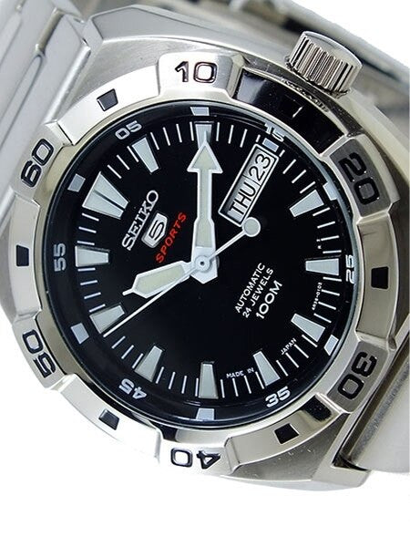 Seiko 40mm Sports 5 24-Jewel Automatic Watch with Day and Date Window #SRP281