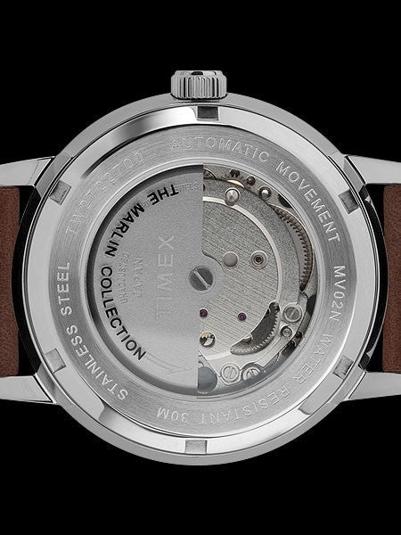 Timex 40mm Marlin 21-Jewel Automatic Watch with Silver Dial #TW2T22700ZV