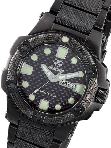 Reactor Meltdown Watch with SuperLuminova Illumination, Black Nitrided Stainless Steel Case and Bracelet #72501