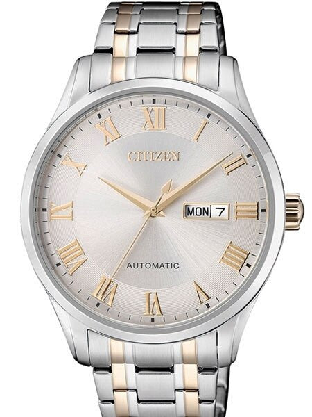 Citizen Automatic Silver Dial Watch with Two-Tone Bracelet #NH8366-83A