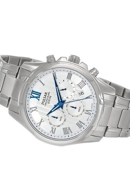 Pulsar Quartz Chronograph Watch with Stopwatch and 24-Hour Sub-Dial #PT3399