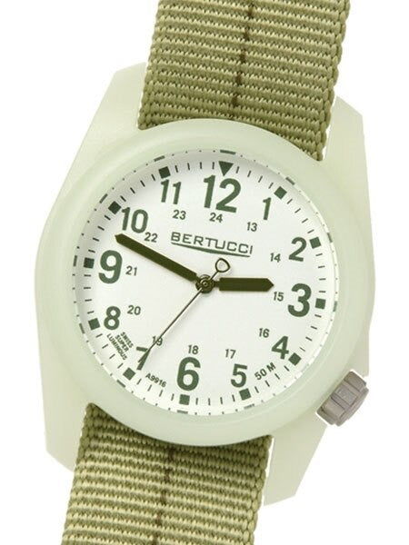 Bertucci DX3 Plus Luminous Resin Watch, Dashed Nylon Strap, Luminous Dial - 11046