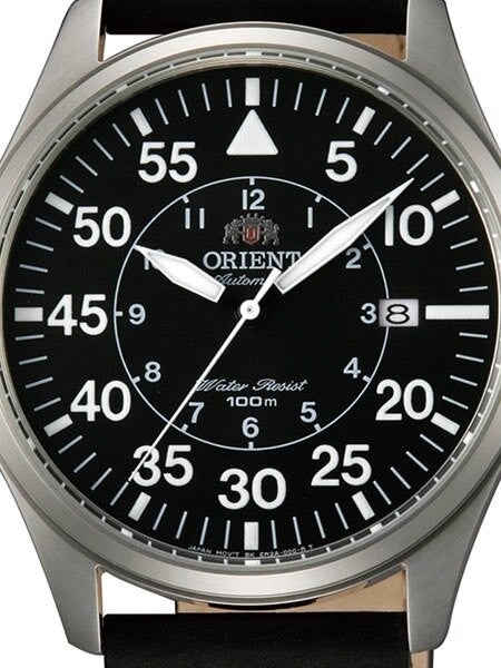 Orient 21-Jewel Automatic Aviator Flight Watch with Black Leather Strap #ER2A003B