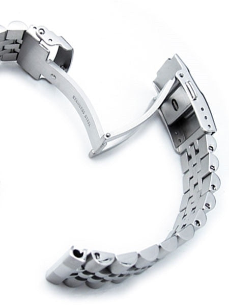 Strapcode 22mm Super-J "Louis" 316L Stainless Steel Watch Bracelet with Straight Ends #SS221803B020S