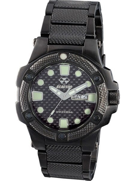 Reactor Meltdown Watch with SuperLuminova Illumination, Black Nitrided Stainless Steel Case and Bracelet #72501