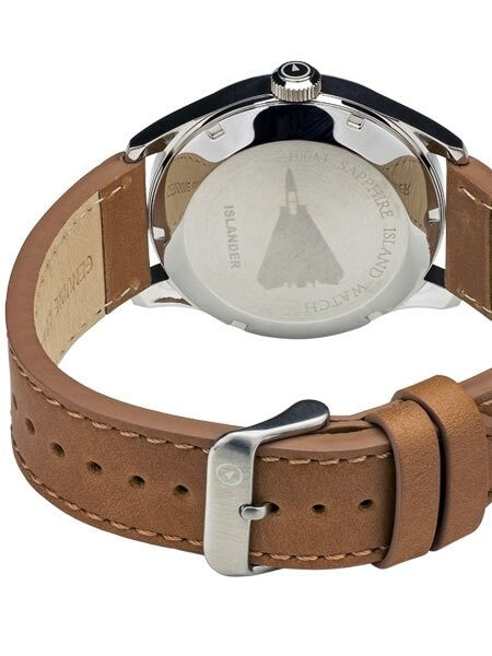 Islander Aviator Automatic Watch with Leather Strap and an Anti-Reflective Sapphire Crystal #ISL-16