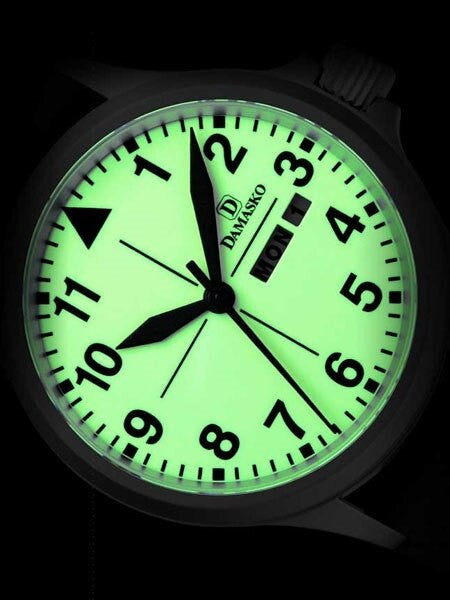 Damasko Swiss ETA Automatic with a 40mm Bead-Blasted Case, Luminous Dial #DA37