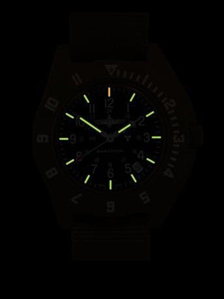 Marathon Swiss Made Quartz USMC Military Navigator Watch with Tritium Illumination #WW194013BK-USMC