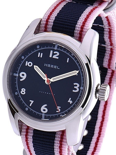 HEMEL Spear Automatic Military-Styled Watch with Matte Black Dial and Sapphire Crystal #HM4