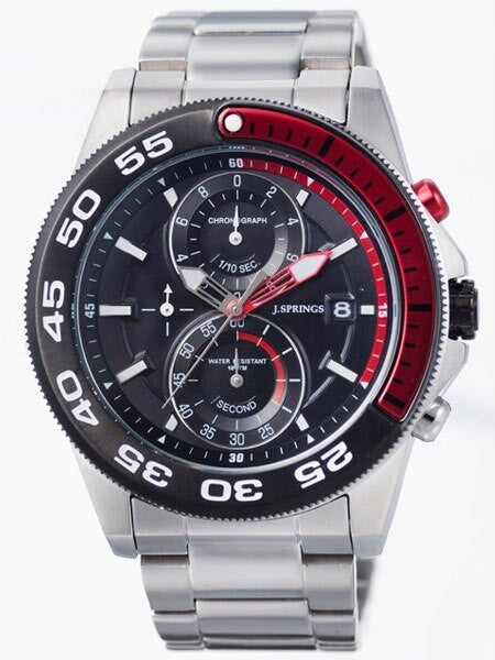 J. Springs Quartz Chronograph Watch with 60-minute Stopwatch Function and 44.6mm Case  #BFD063