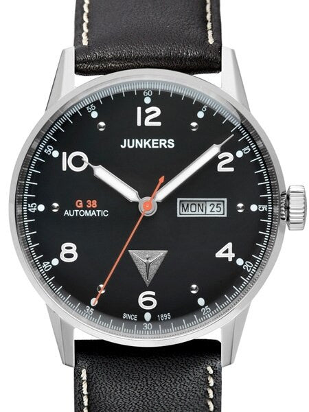 Scratch and Dent - Junkers G38 Day and Date Automatic Watch with Black Dial #6966-2