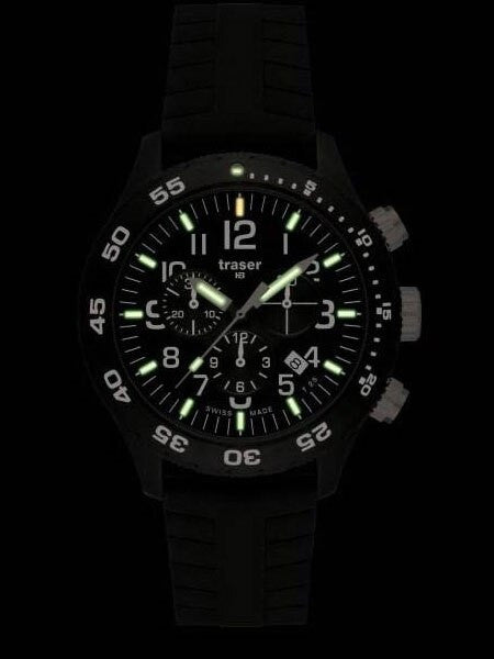 Traser Officer Pro Chronograph with Tritium Illumination and 12-Hour Totalizer #103349