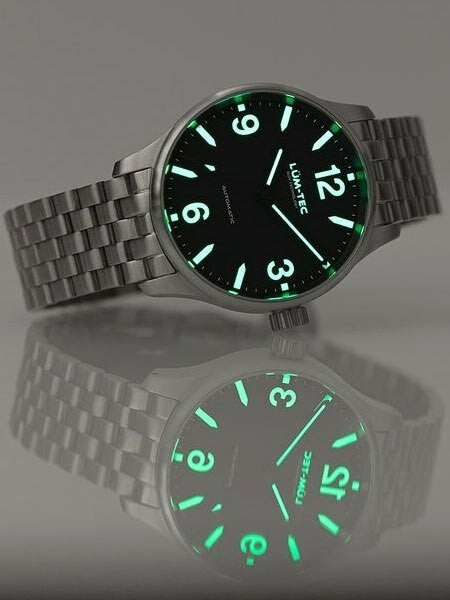 Lum-Tec 38mm Automatic Dress Watch with Double Curved AR Sapphire Crystal #C5