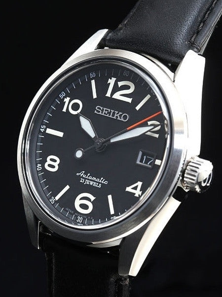 Seiko Black Dial Automatic Watch with 40.3mm Case, and Sapphire Crystal  #SARG011