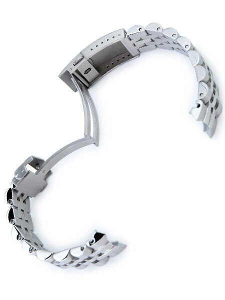 Strapcode 20mm ANGUS-J "Louis" 316L Stainless Steel Watch Bracelet for Seiko Alpinist SARB017, V-Clasp #SS201820B064
