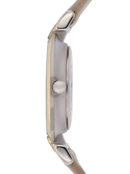 Boccia Ladies Quartz Watch with Goldtone Titanium and beige leather strap #3238-02