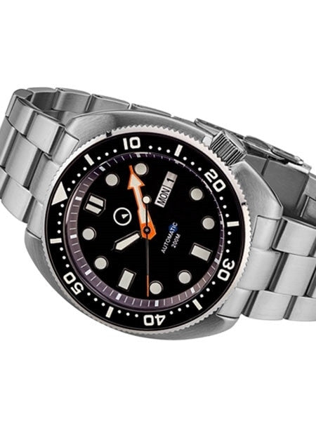 Islander Black Dial Automatic Dive Watch with AR Double Dome Sapphire Crystal, and Luminous Ceramic Bezel Insert #ISL-30