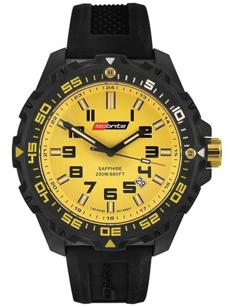Armourlite Isobrite Yellow Dial Watch with T-100 Tritium Illumination and Sapphire Crystal #ISO303