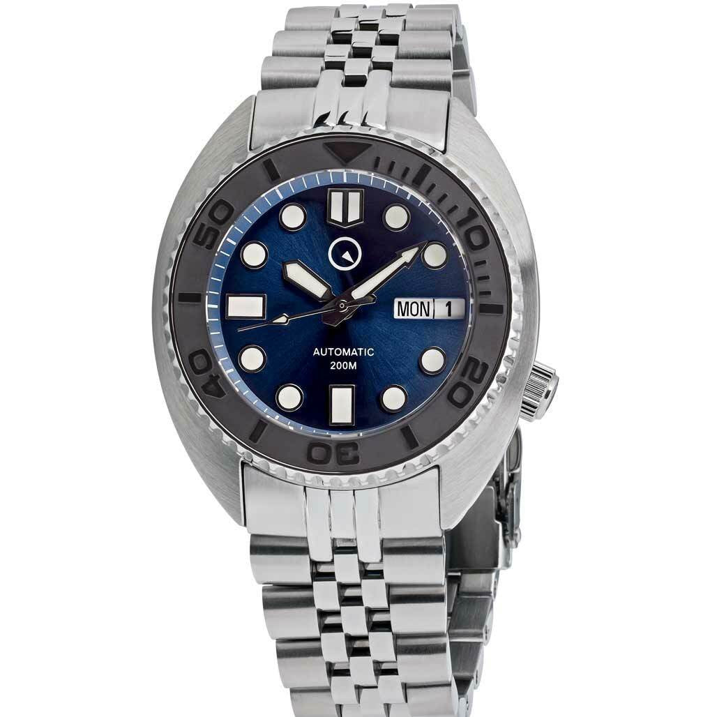 Islander Blue Dial Automatic Dive Watch with AR Dome Sapphire