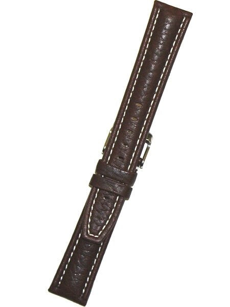 Calfskin Distressed Aviator Brown Leather Strap with Heavy Padding #BON-93680 (Long)